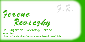 ferenc reviczky business card